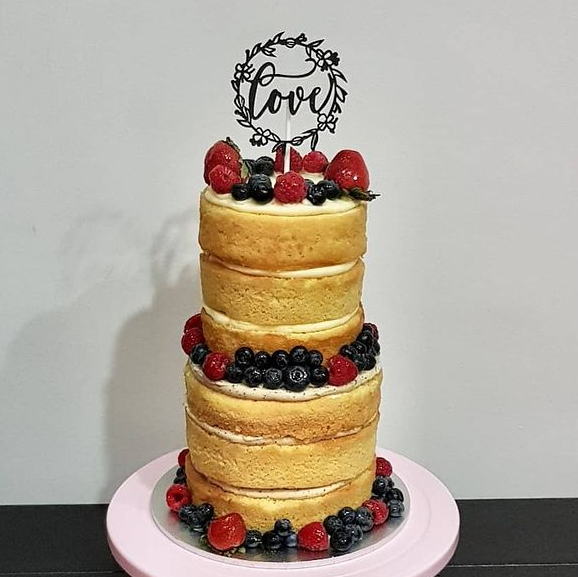 Vanilla Wedding Two-Tier Cake