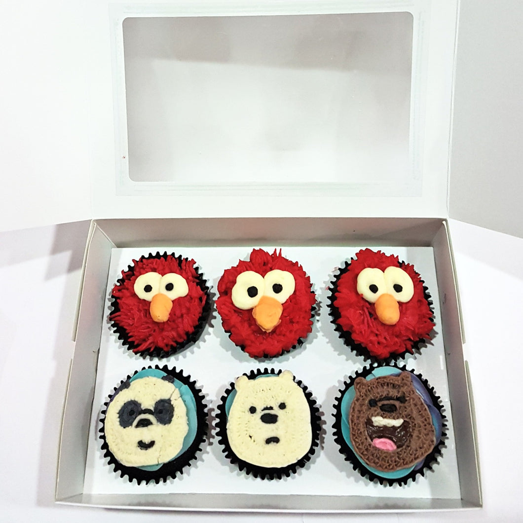 Elmo x WeBareBears Cupcakes