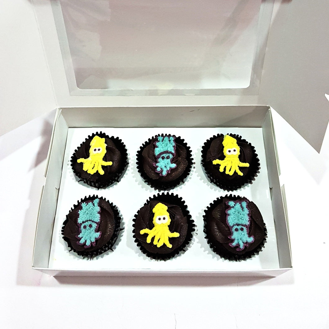 Squid/Sotong Cupcakes